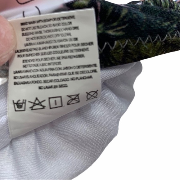 Cupshe White Leopard Palm Bandeau Bikini Top Size Large - Picture 6 of 14